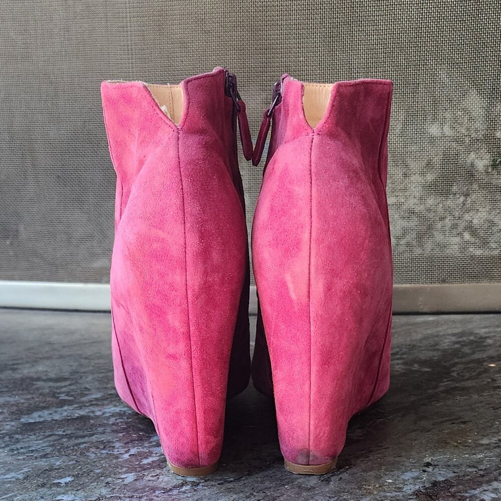 Cole Haan Winery Suede Wedge Verdi Bootie Size 8B - Picture 10 of 16